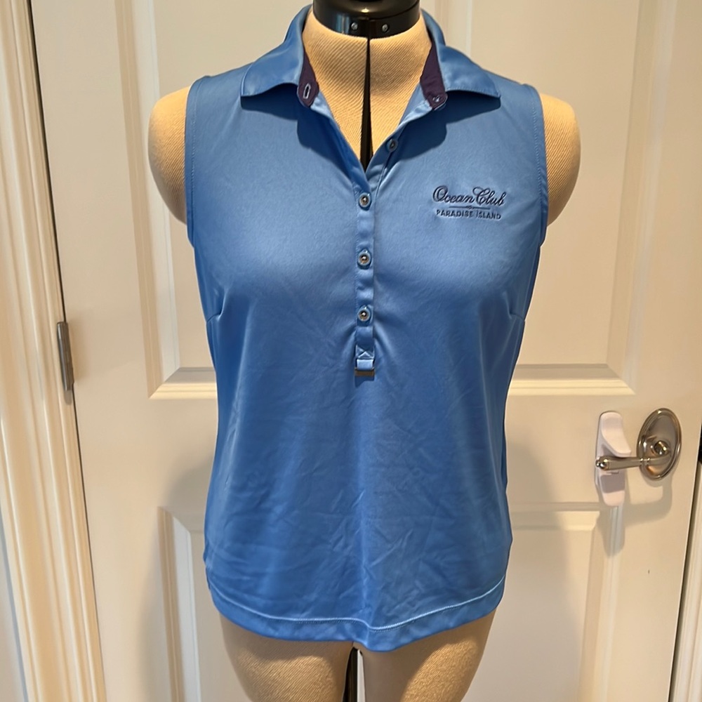 Blue Dri-fit Tennis or Golf Sleeveless Polo